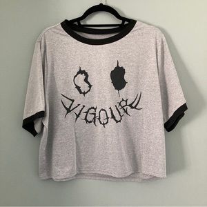 Shein Curve Cropped T-Shirt